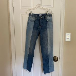bdg urban outfitters two tone denim jeans